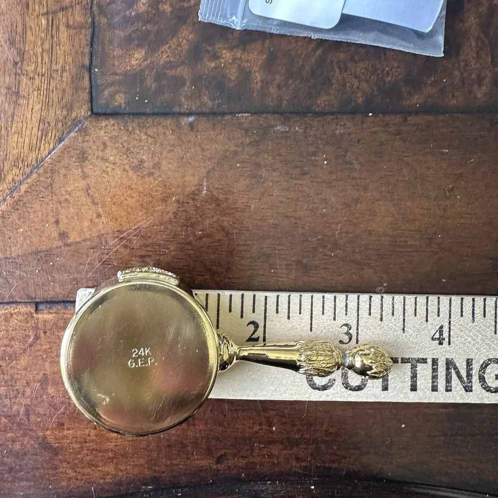 Vintage Zeon Coffee Measure Cup 3.3 Inch 24K GEP Crown Emblem Ornate Handle